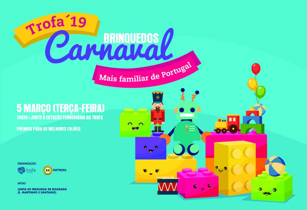 DESFILE DE CARNAVAL TROFA 2019 VAI INVADIR AS RUAS A 5 DE MARÇO ENVOLVENDO MAIS DE 1500 CRIANÇAS
