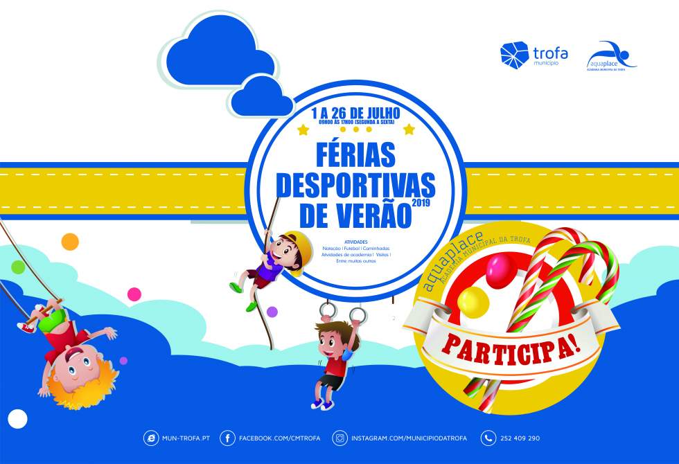INSCRIÇÕES PARA FÉRIAS DESPORTIVAS DE VERÃO DO AQUAPLACE COMEÇAM A 1 DE JUNHO