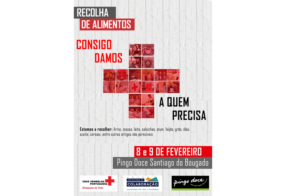 CRUZ VERMELHA DA TROFA REALIZA RECOLHA DE ALIMENTOS A 8 E 9 DE FEVEREIRO
