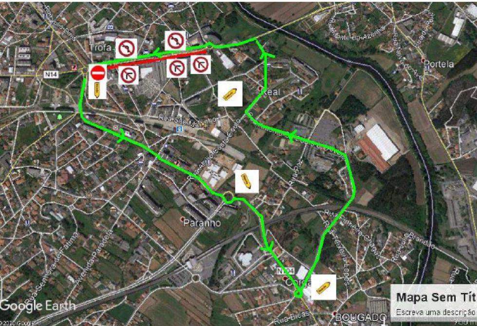 AVISO: EN14 CORTADA AO TRÂNSITO , A PARTIR DE 23 DE JULHO, DURANTE A NOITE