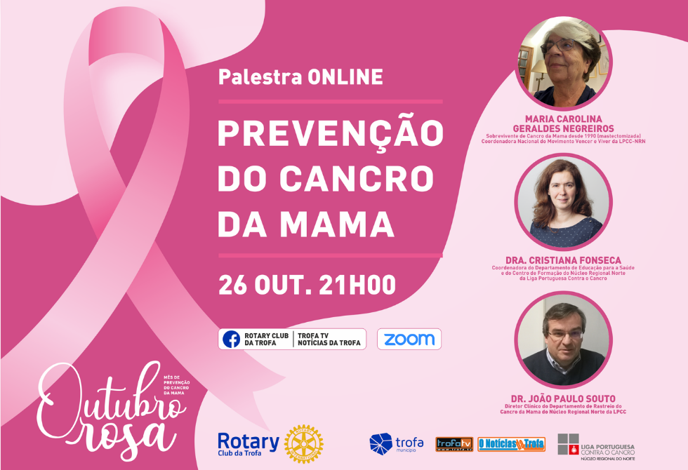PREVENÇÃO DO CANCRO DA MAMA É TEMA DE PALESTRA PROMOVIDA PELO ROTARY CLUB DA TROFA 