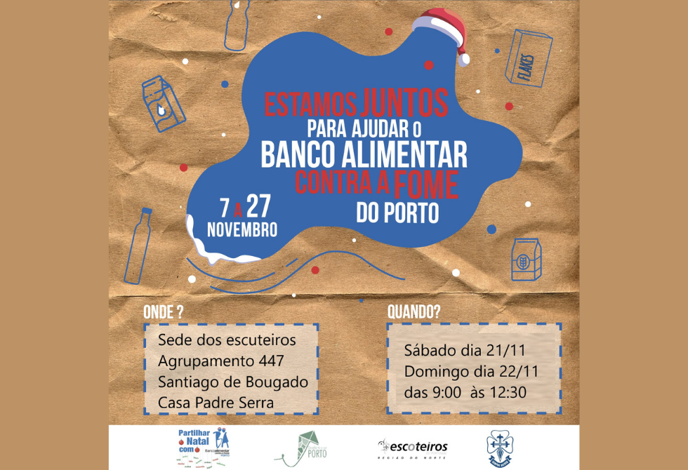 ESCUTEIROS DE SANTIAGO DE BOUGADO ANGARIAM DONATIVOS PARA O BANCO ALIMENTAR