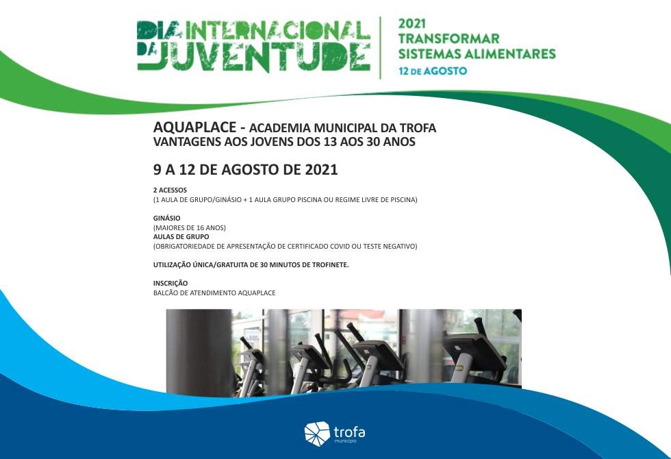 AQUAPLACE COM OFERTAS PARA JOVENS ENTRE OS 13 E OS 30 ANOS 
