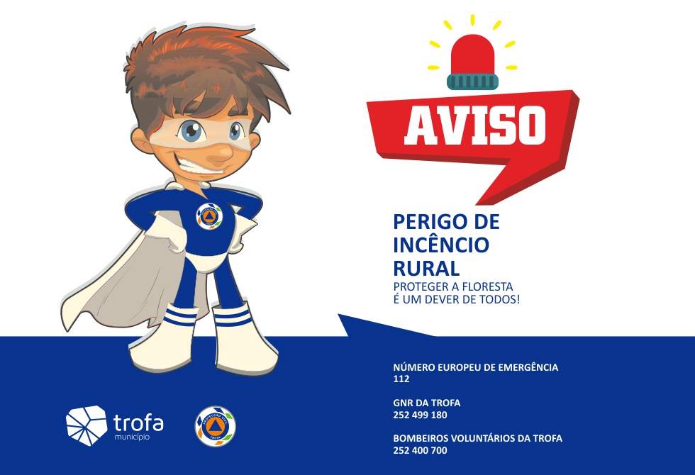 AVISO: PERIGO DE INCÊNDIO RURAL