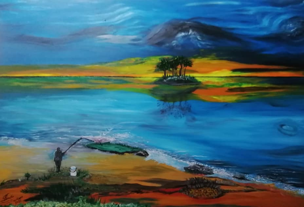 TROFENSE FERNANDO SANTOS EXPÕE PINTURAS DA SUA AUTORIA NA LOJA DE TURISMO DA TROFA