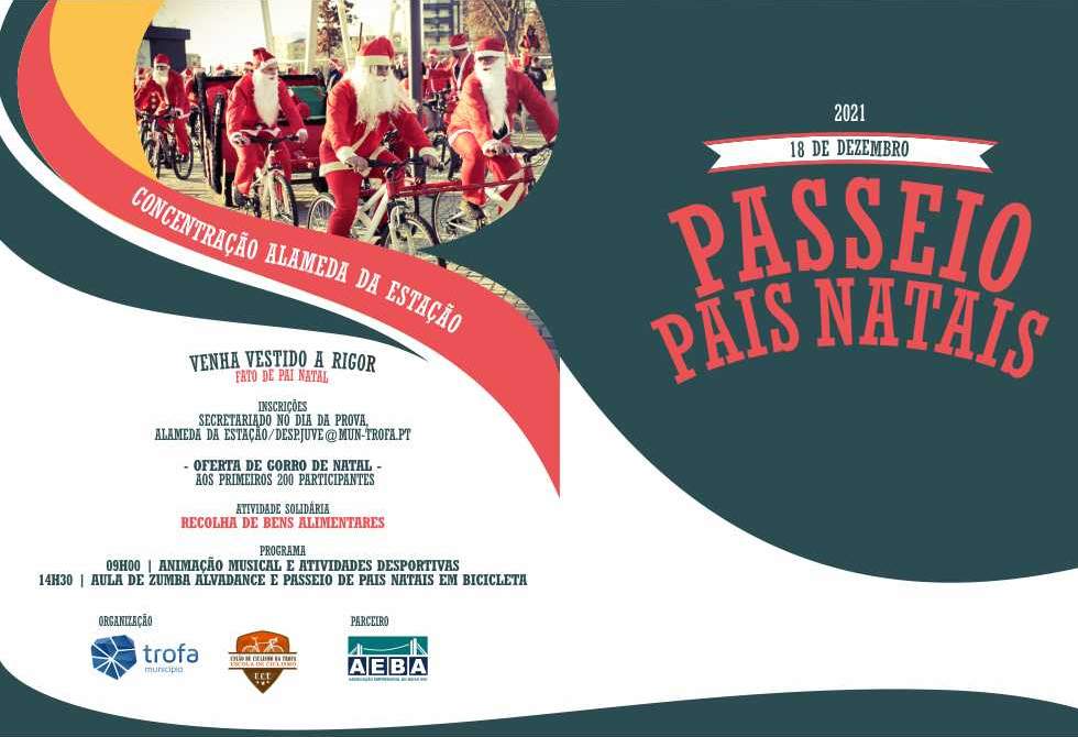 PASSEIO SOLIDÁRIO DE PAIS NATAIS EM BICICLETA VOLTA À TROFA A 18 DE DEZEMBRO
