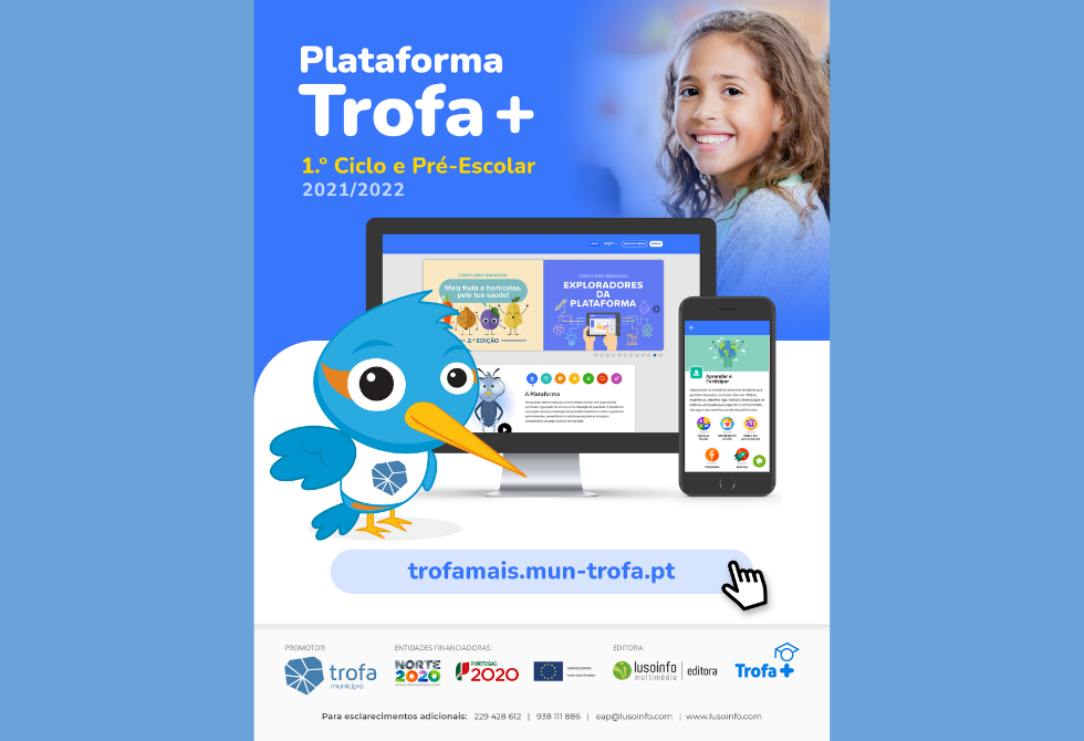 PLATAFORMA EDUCATIVA TROFA + VAI CONTINUAR A APOIAR ALUNOS DO CONCELHO EM 2022