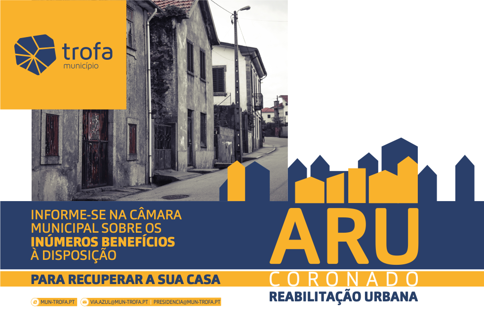 ÁREAS DE REABILITAÇÃO URBANA DO CORONADO E DA TROFA COM BENEFÍCIOS FISCAIS PARA PROPRIETÁRIOS E INVESTIDORES