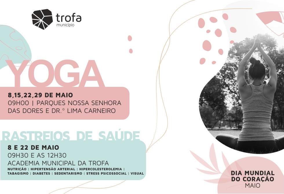 CÂMARA DA TROFA PROMOVE SESSÕES DE YOGA E RASTREIOS NO MÊS DEDICADO AO CORAÇÃO