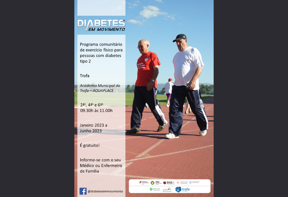 «DIABETES EM MOVIMENTO» CHEGA À TROFA EM JANEIRO DE 2023