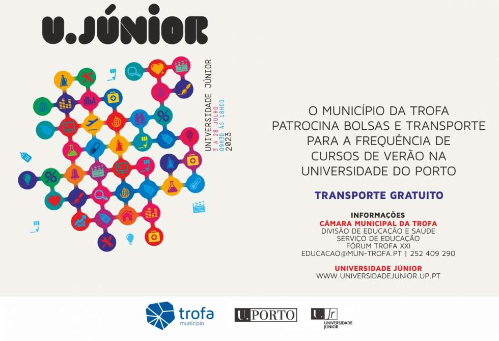 INSCRIÇÕES ABERTAS PARA TRANSPORTE PARA A UNIVERSIDADE JÚNIOR 2023 DE 1 A 21 DE JUNHO 