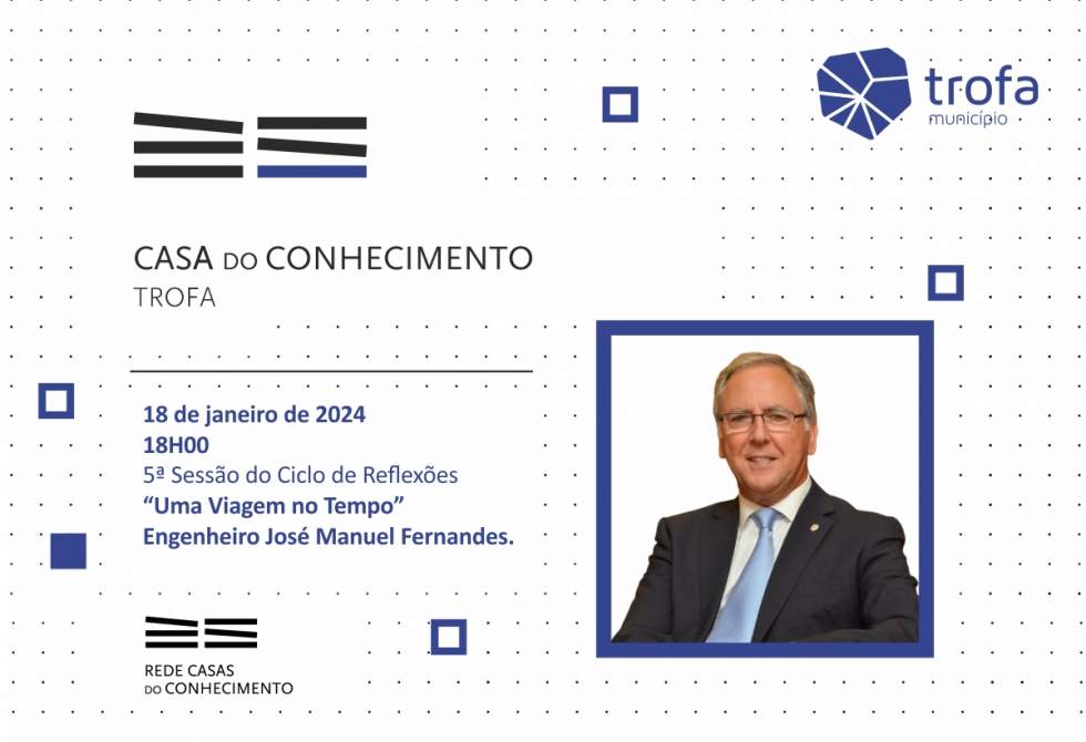 EMPRESÁRIO TROFENSE JOSÉ MANUEL FERNANDES NA CASA DO CONHECIMENTO DA TROFA PARA MAIS UMA “UMA VIAGEM NO TEMPO COM…” A 18 DE JANEIRO