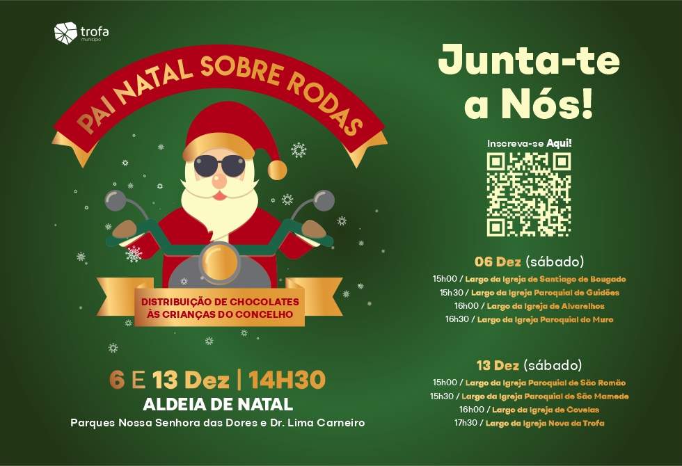 INSCRIÇÕES ABERTAS PARA O PAI NATAL SOBRE RODAS